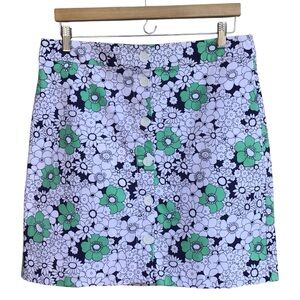 Talbots Floral Button Up Skirt Size 12P
